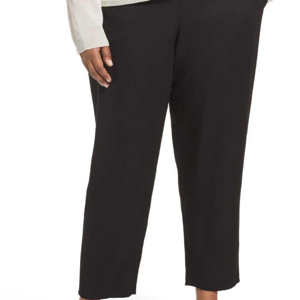 Eileen Fisher Tencel/Organic Linen Slub Ankle Pant